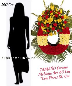 Corona de flores para difuntos Bandera de España