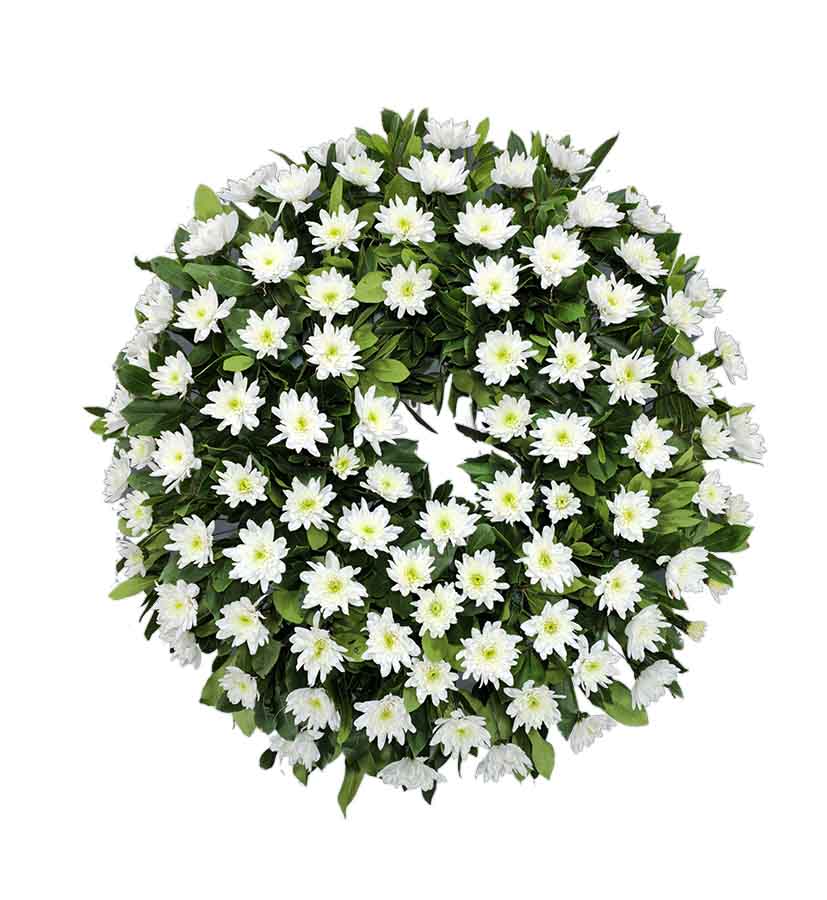 corona de flores funeral de margaritas corona de flores funeral de margaritas