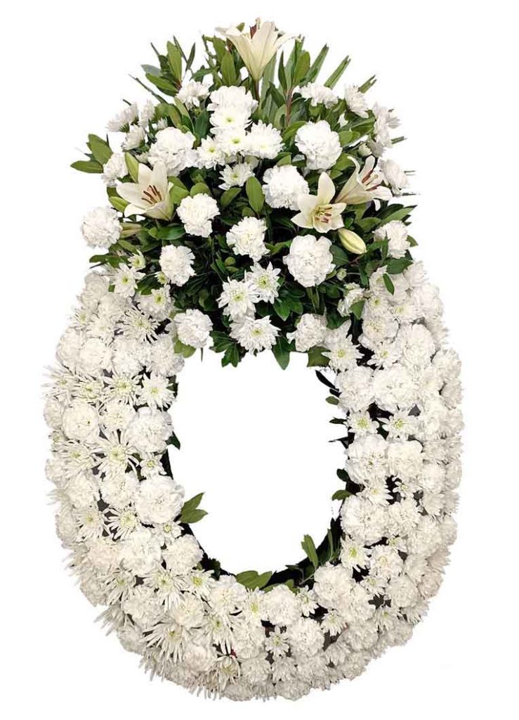 corona de flores para difuntos FUNERAL precio