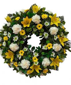 corona de flores para difuntos velorio