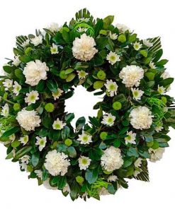 corona de flores para funeral tanatorio tres cantos