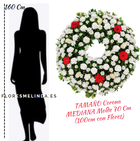 Corona de flores para difunto ELEGANTE Corona de flores para difunto ELEGANTE