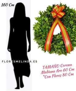 Corona de laurel CINTA de España para funerales y homenajes