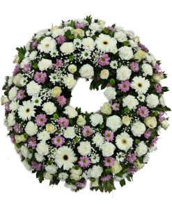 corona de flores para difuntos DUELO precio