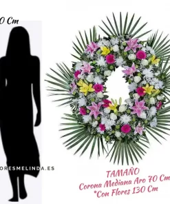 corona de flores para enviara a tanatorios SAN ISIDRO