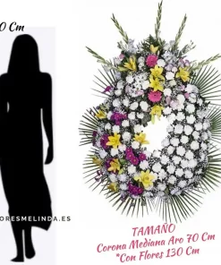 corona de flores para tanatorios NORTE precios floristería