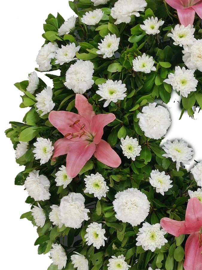 corona de flores para velatorio en tanatorio Madrid corona de flores para velatorio en tanatorio Madrid