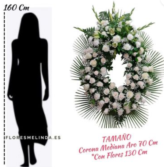 corona de rosas blancas clásica para tanatorio precio corona de rosas blancas clásica para tanatorio precio